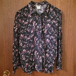 Vintage floral button-down top